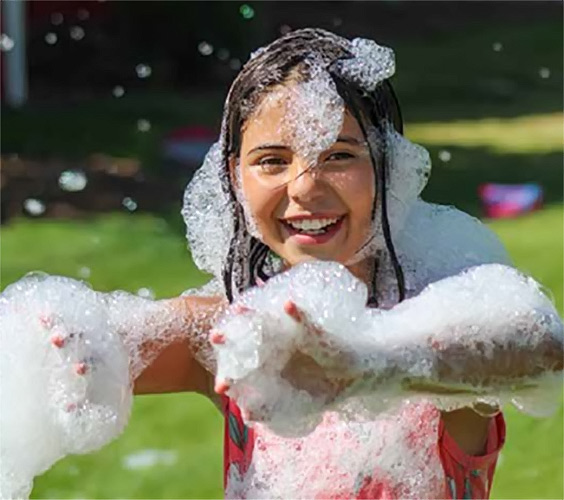 Kids playing and having fun at camp