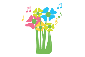 flower and music icon