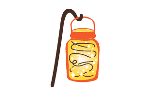 Candle chat jar with lights