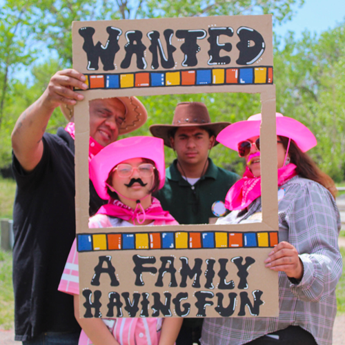 Family in fun wanted Frame poster