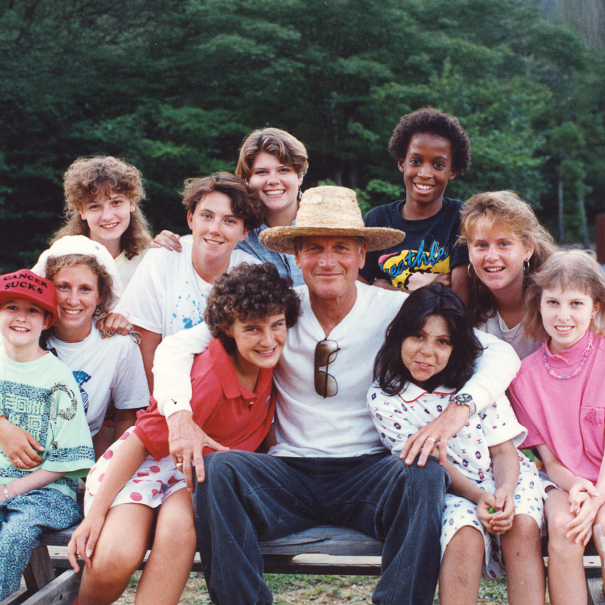 Paul Newman and campers