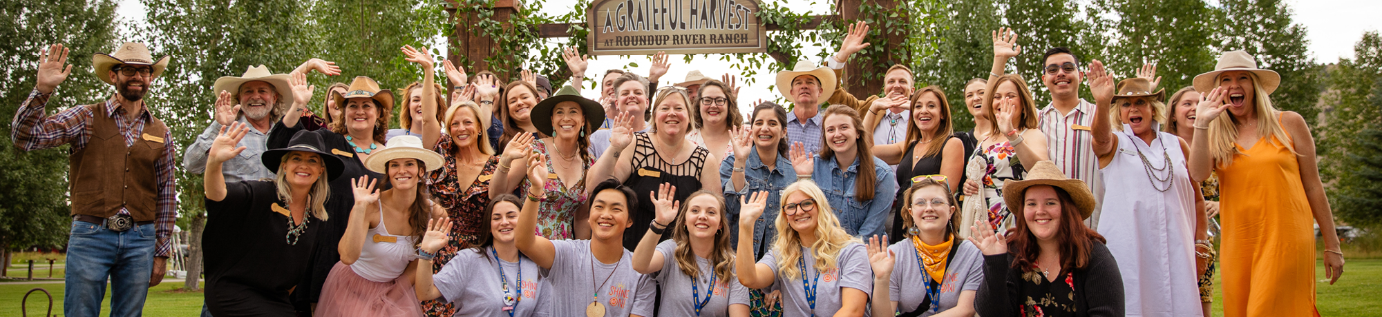 Group of people at Roundup River Ranch camper event