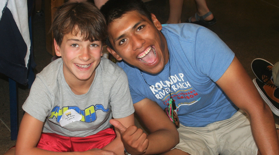 camper and counselor